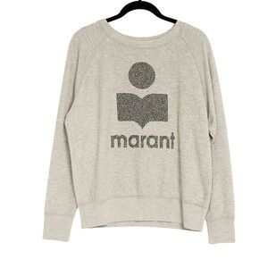 Isabel Marant Light Gray Logo Sweatshirt